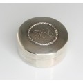 cutiuta argint " pill box". monograma " F A". atelier Ciardetti, Italia